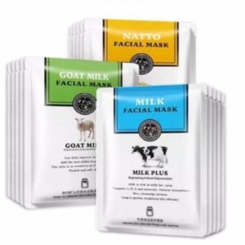 Rorec HCHANA Milk Plus Goat Natto Facial Sheet Mask ❤️
