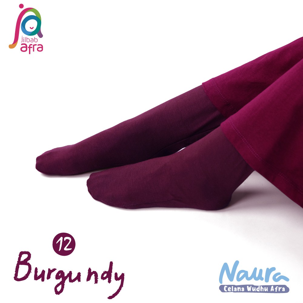 Celana Legging Wudhu Merek Afra Naura Burgundy - Bahan Kaos Rayon HQ