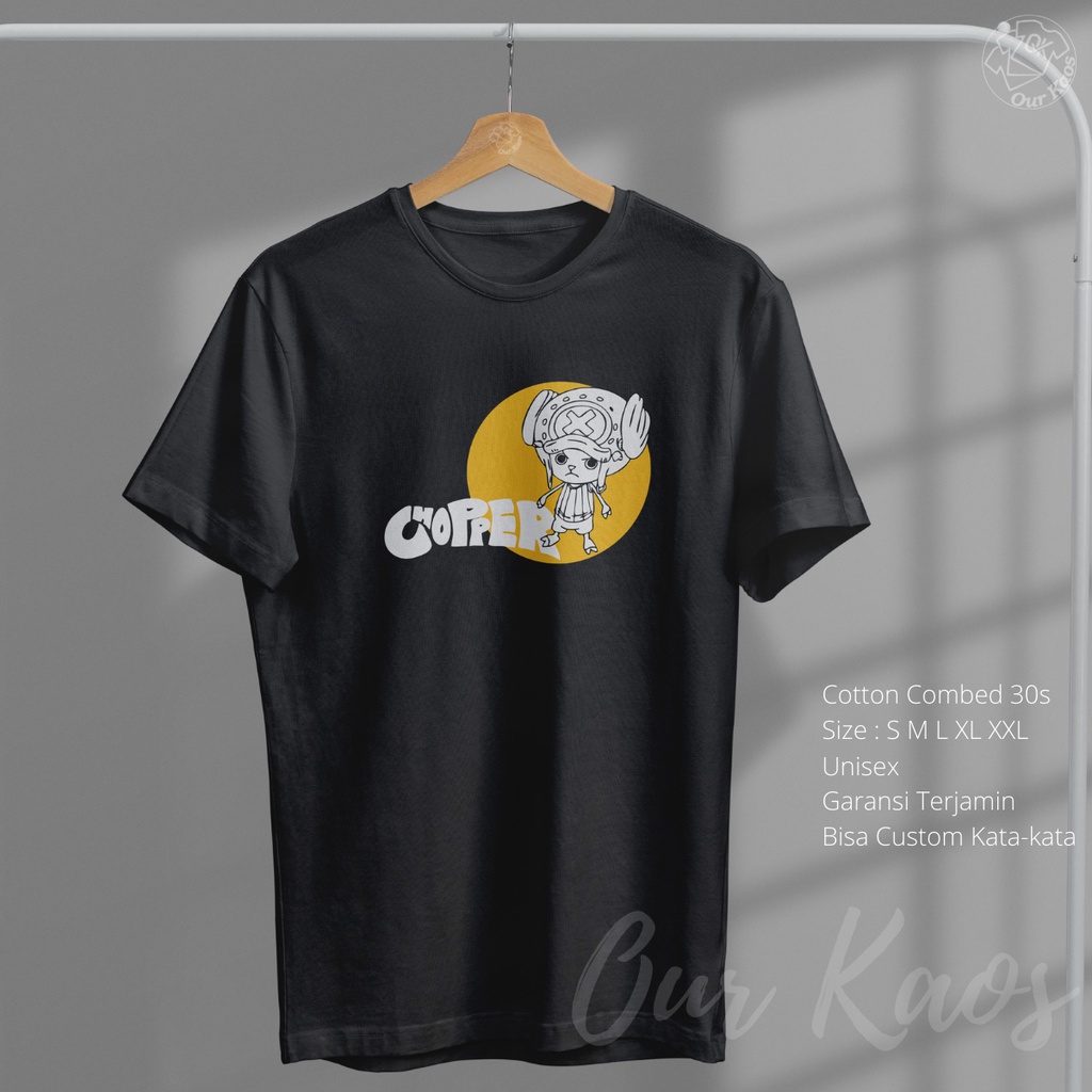 Kaos Anime One Piece Distro Chopper The Doctor Nakama Mugiwara Strawhat Pirate Crew Bajak Laut Topi 