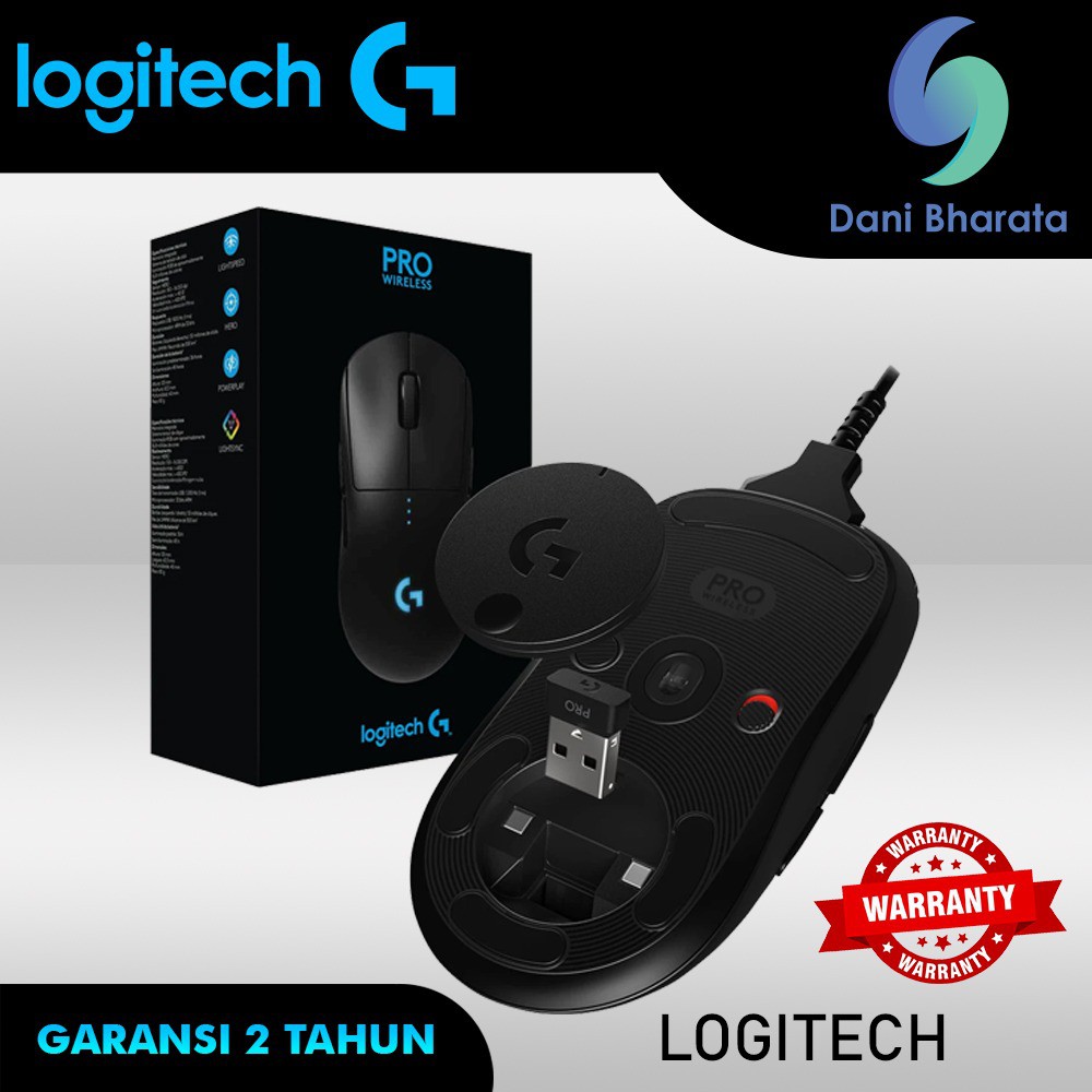 Logitech GPro / G Pro Wireless Gaming Mouse Garansi Resmi - Hitam