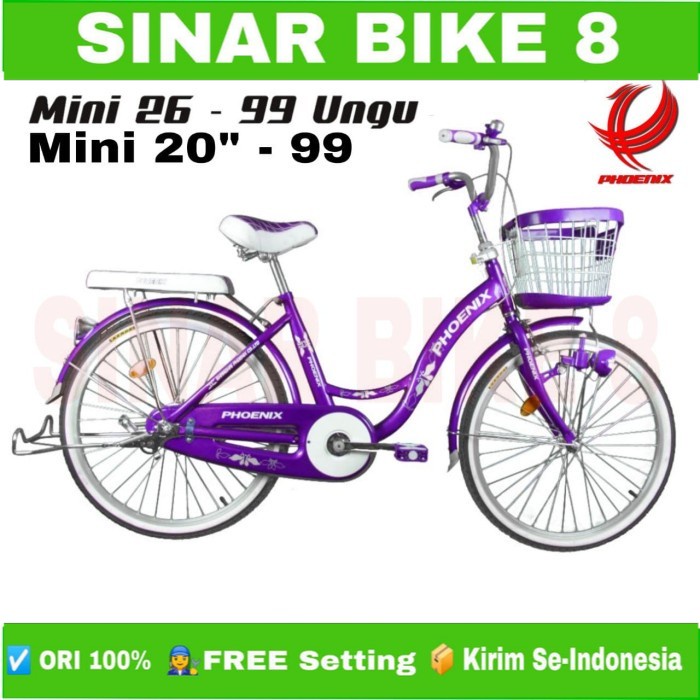 Sepeda Mini Keranjang Remaja Dewasa PHOENIX - 99 Ukuran 20&quot; 24&quot; dan 26'' Inch City Bike