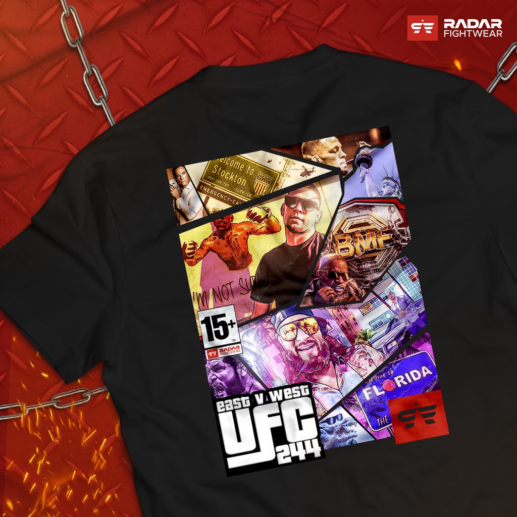 UFC 244 Kaos MMA UFC Ultimate Fighting Championship Radar Fightwear Tshirt Premium