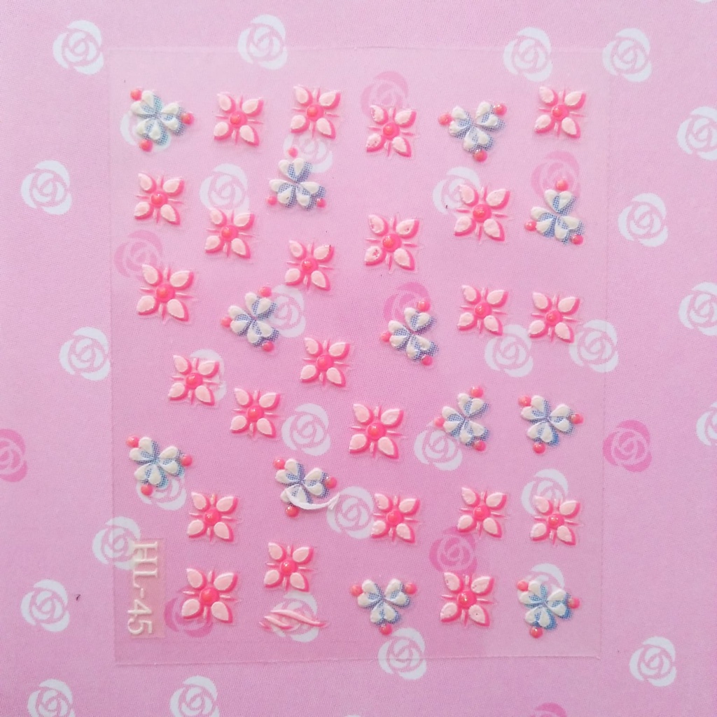 ISI 2 PACK NAIL ART 3D NAIL ART STICKER HL COLOR
