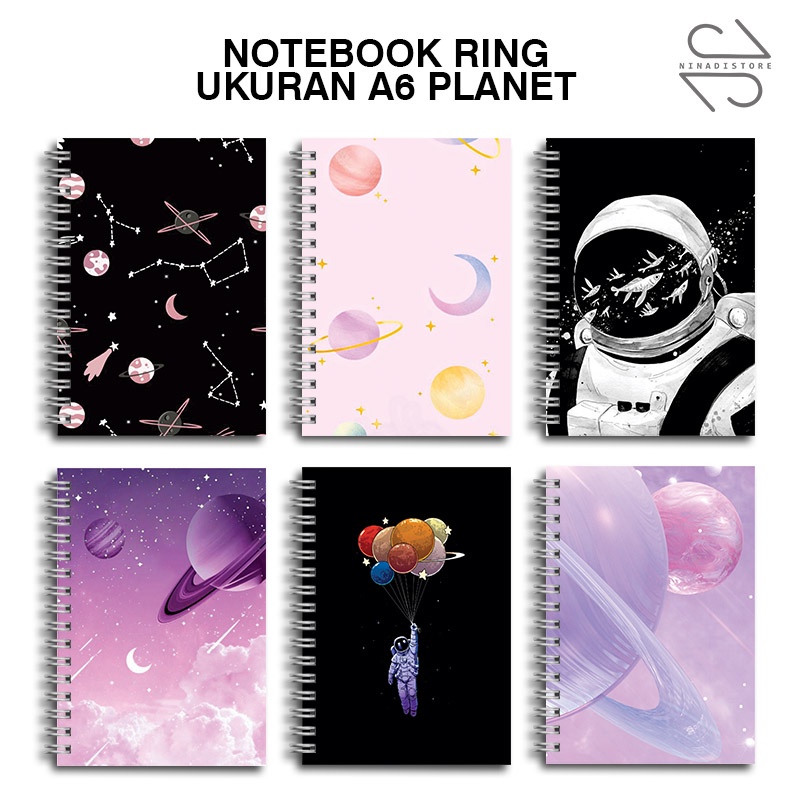 

Buku Tulis Catatan buku notebook buku diary Notebook Ring Spiral A6 60 Lembar koleksi gambar Planet