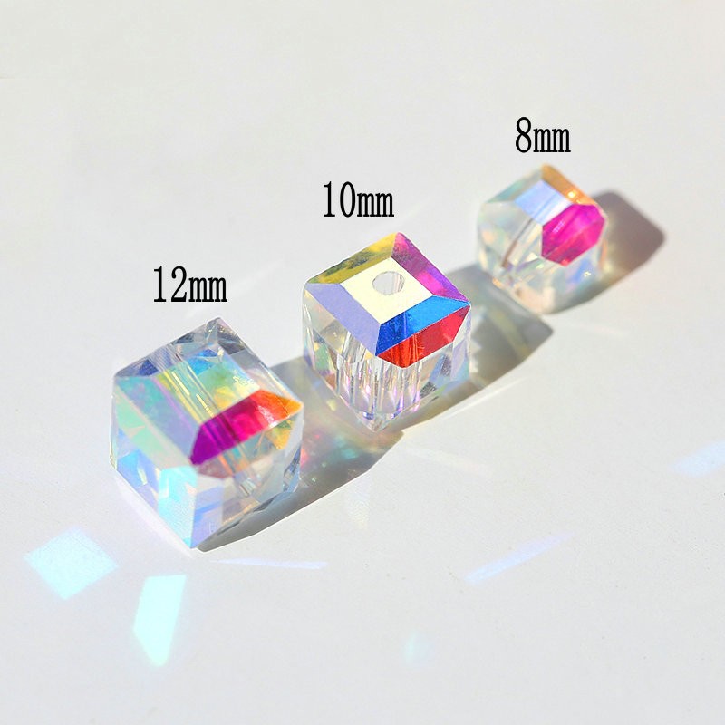 Square Crystal AB Beads 5601Loose Spacer Beads 8mm 10MM