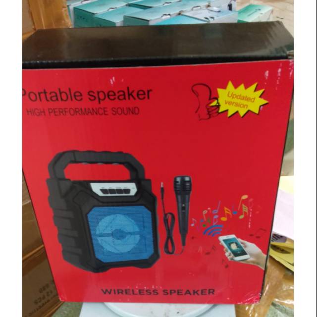 bry11 - Speaker Portable MIC Karaoke Bluetooth 668H plus MIC big Bass