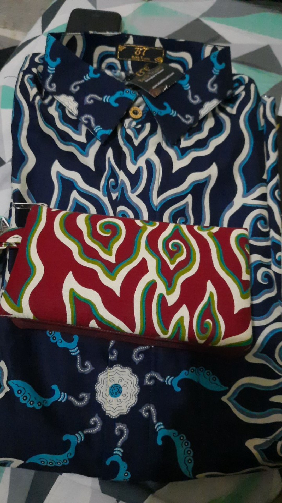 Batik Trusmi Kemeja Batik Pria Lengan Panjang Mega Mendung Ridwan Kamil