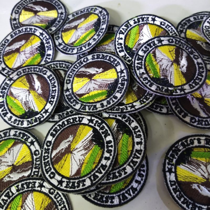 emblem patch bordir semeru