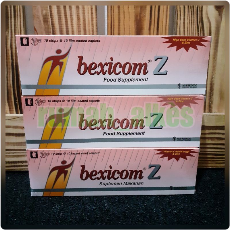 BEXICOM Z 1 STRIP @ 10 KAPLET / BEXICOM Z MUTIVITAMIN DAN ZINC