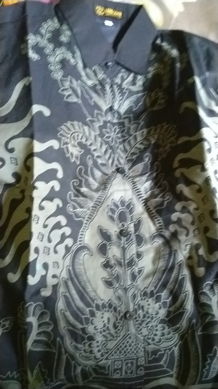 Gunungan Pendek Kemeja Batik Pria Lengan Slimfit Katun Printing Hem Baju Atasan Kantor Modern