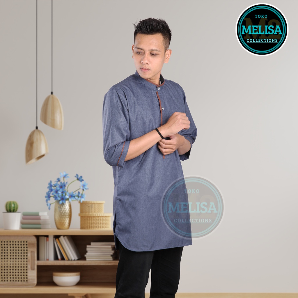 Baju Koko Kurta Lengan 3/4 Baju Koko Fashion Muslim Pria Dewasa Terbaru Koko Pria Muslim Bahan Katun Viskos Premium / Baju Koko Pakaian Muslim Pria Dewasa Remaja Lengan Pendek Premium Terbaru Baju Koko kurta Laki-laki Muslimin Polos Keren Terbaru