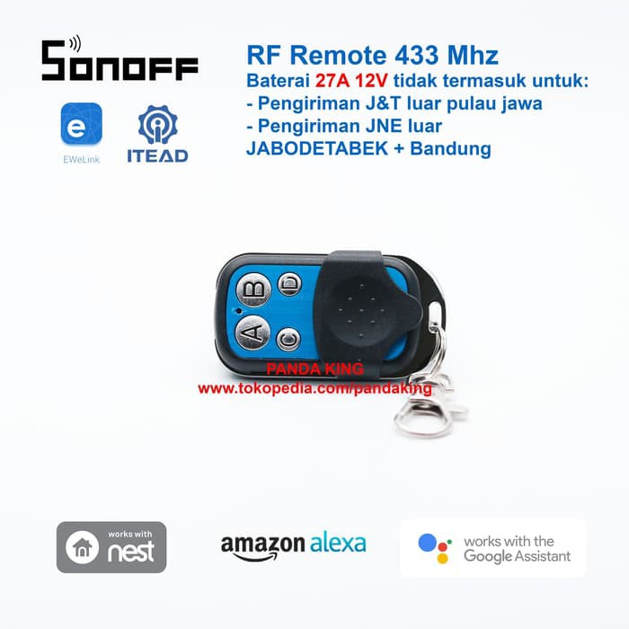 Saklar Broco - Saklar - Perlengkapan Listrik Sonoff Remote Control Rf 433Mhz - Remote Kontrol 433