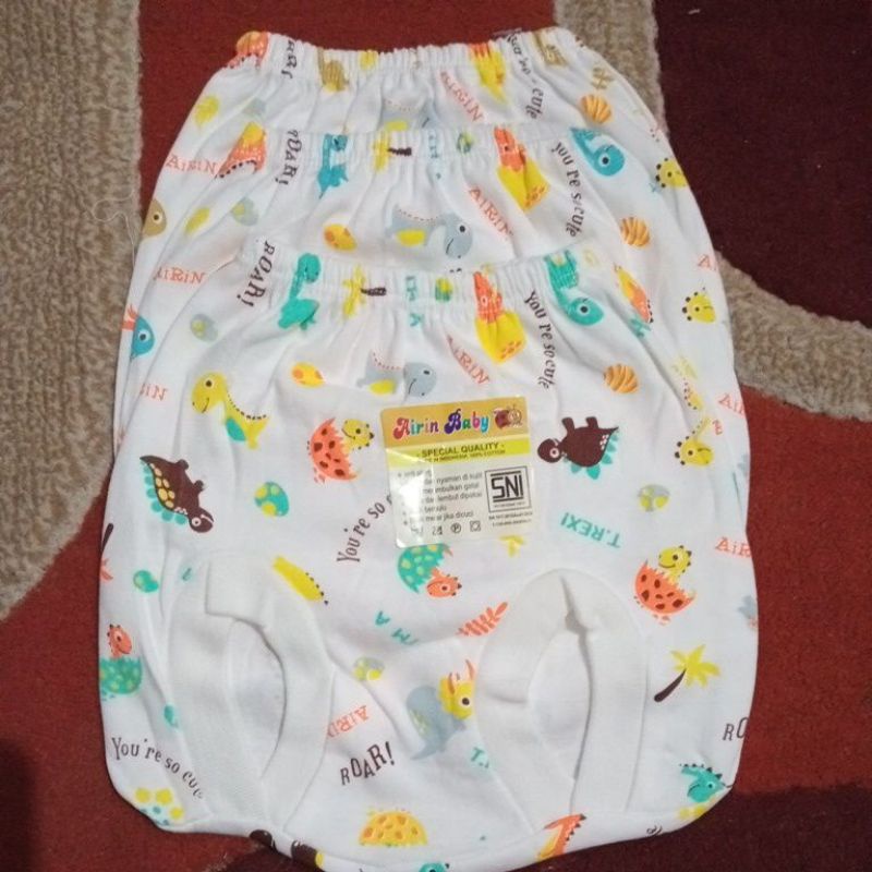 AIRIN 3PC CELANA BAYI MODEL KACAMATA PRINT BAHAN LEMBUT &amp;SNI