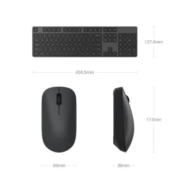 Set Mouse Keyboard Wireless 2.4GHz 1000DPI 104 Kiboard