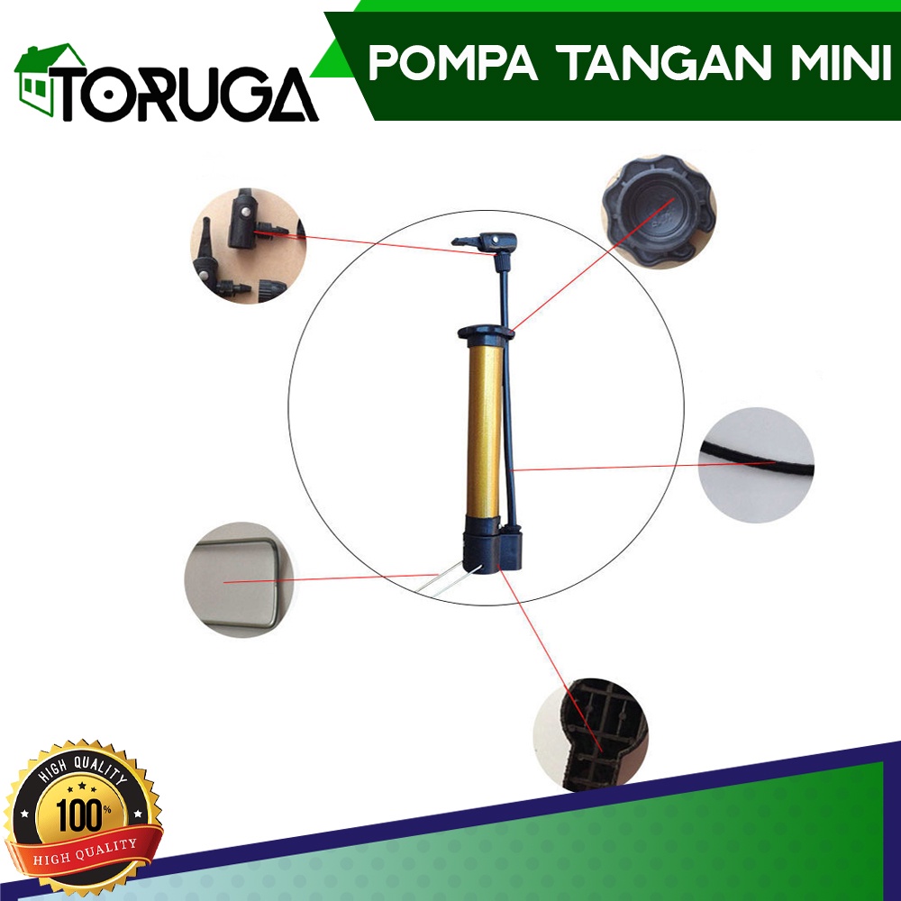 Pompa Angin Ban Sepeda Balon Kasur Bantal Renang Angin Mini Portable