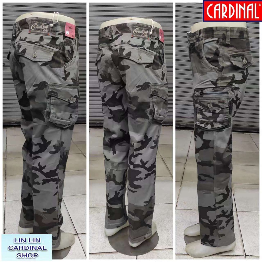 CARDINAL celana panjang cargo pria size 27-32 | celana panjang cargo loreng cardinal 100% original