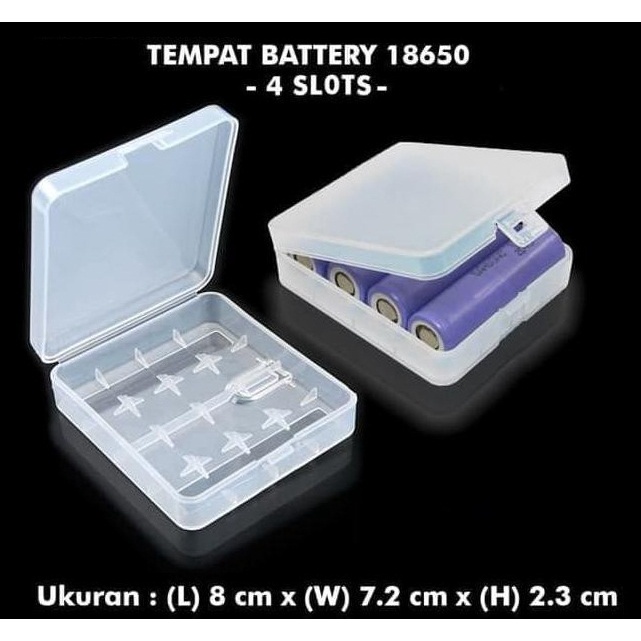 Kotak Box Case Tempat Baterai 4 slot 18650 Case batre Vape 4pcs