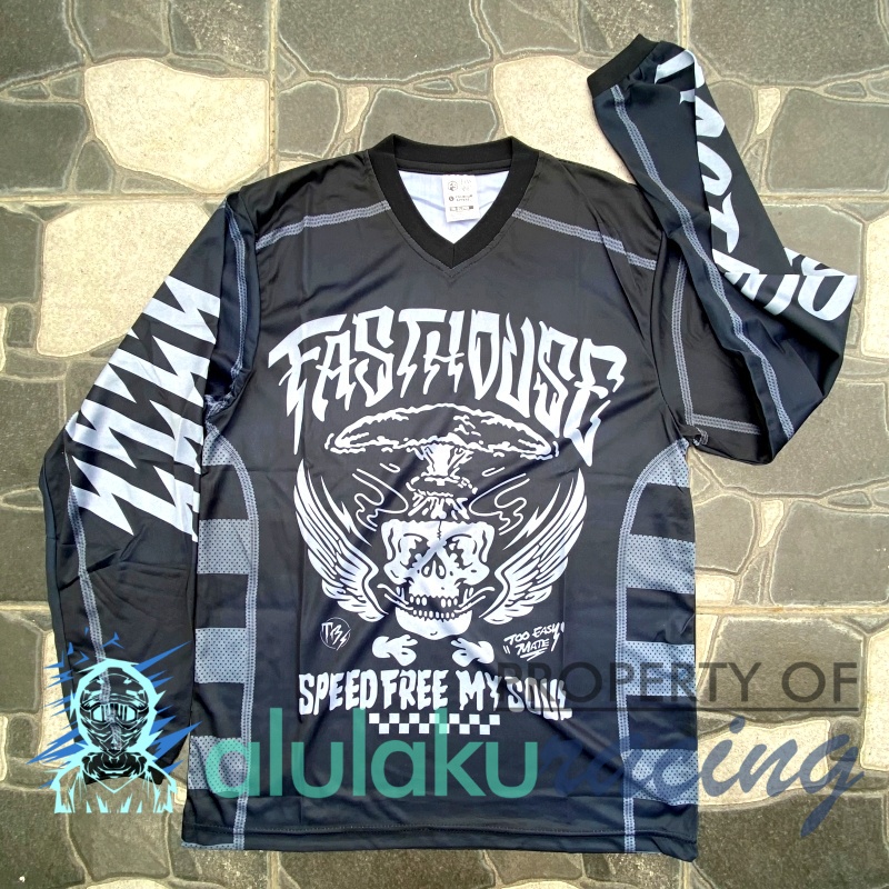 Jersey, Celana, Sarung Tangan &amp; Sepatu Fullprint with Protectors Fullset MX Trail Motocross - Paket Bundling FHCTFG010101-F41