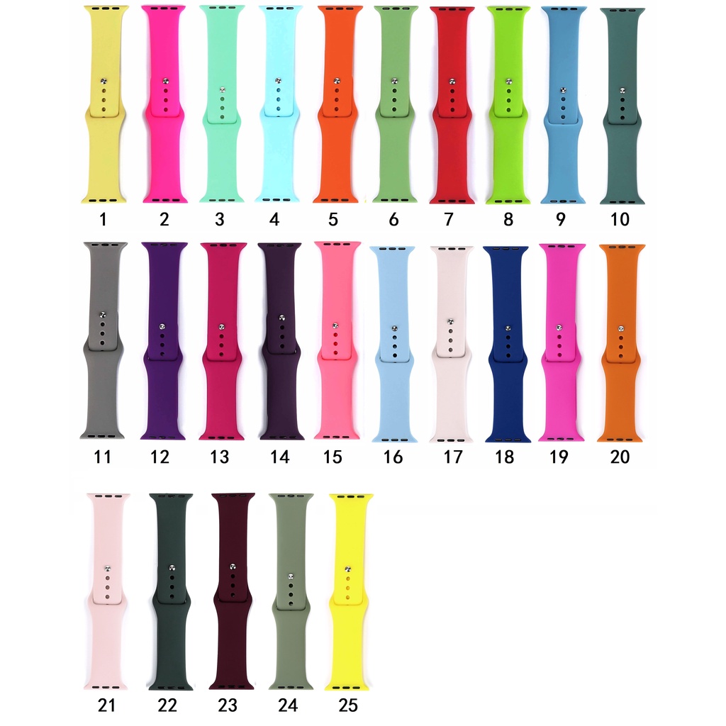 (M/L) tali silikon lembut untuk Apple Watch 41/40/38mm 49/45/44/42mm Seri 8/7/SE/6/5/4/3/2/1