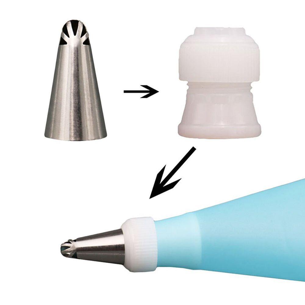 7pcs Spuit Piping Icing Bahan Stainless Steel Untuk Dekorasi Kue