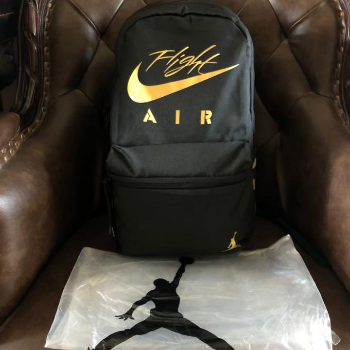 TERLARIS  AIR JORDAN FLIGHT AIR BAGPACK BLACK GOLD