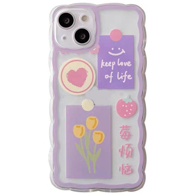 Soft Case Silikon TPU Motif Hati Untuk iPhone 13 Pro Max / 12 / 11 / XS / XR / X / 8 / 7 / 6S Plus Mini SE 2020