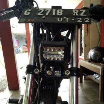 (Paket) Lampu Depan LED 6 titik+Breket Motor RX-KING