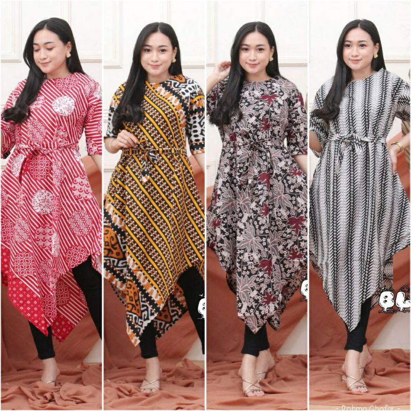 Terlaris SERUT GENES JELITA TUNIC NAVBOR YELBOR WHITBOR CREAMBOR TUNIK BATIK MODERN HRB030 DOLBI DOB