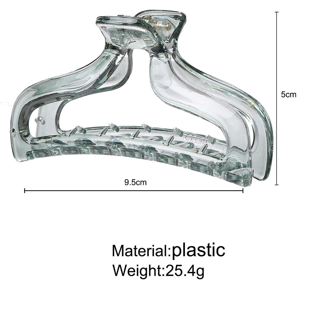 Jepit Rambut Bentuk Hiu Bahan Akrilik Transparan Gaya Korea Untuk Wanita