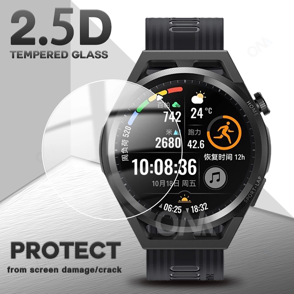 1pc Pelindung Layar Tempered Glass HD 9H Anti Gores Untuk Smartwatch Huawei GT3 Pro 46mm