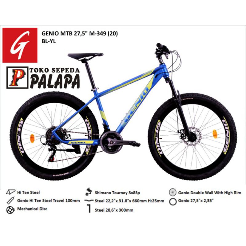 MTB 27.5 GENIO M-349 Sepeda Gunung 349 Mantulllll