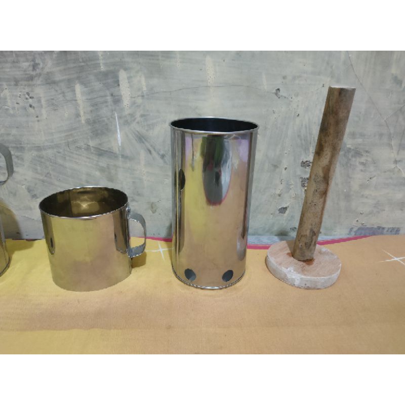 Alat cetakan pentol cilok bakso manual / cetakan bakso 6 lubang stainless anti lengket murah COD MES