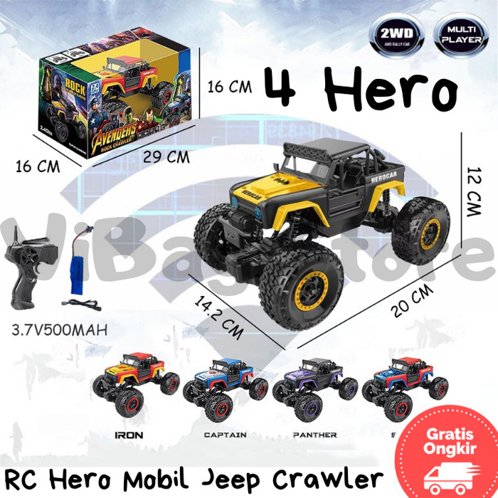 Mobil Jeep Remote Control RC Rock Crawl Drift Jeep Hero Spiderman Batman RADAR RDR1058