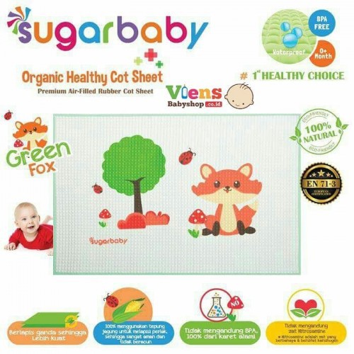 SUGAR BABY PERLAK Ompol Bayi Karet Sugarbaby Organic Healthy PREMIUM Cot Sheet ORI