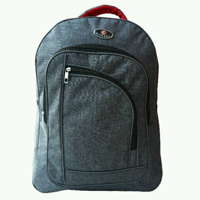 Jual Tas Ransel Laptop Elte Polo Original Sekolah Kuliah Seminar Murah Warna Abu2