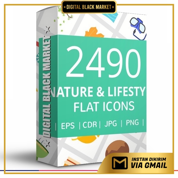 2490 Nature Lifestyle Flat Icons - Vector Designs