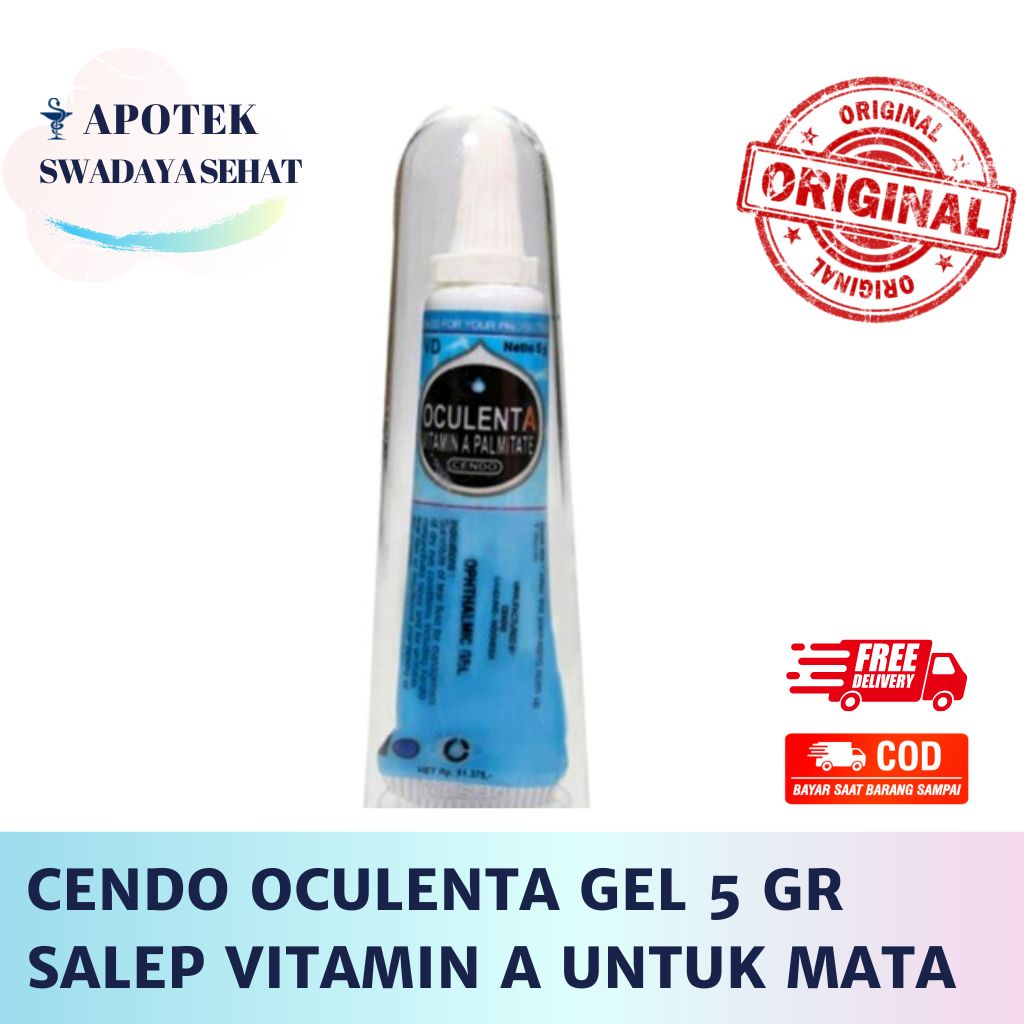 CENDO OCULENTA GEL MATA 5 GR - Salep Vitamin A Mata Jel Untuk Mata Kering Iritasi Okulenta