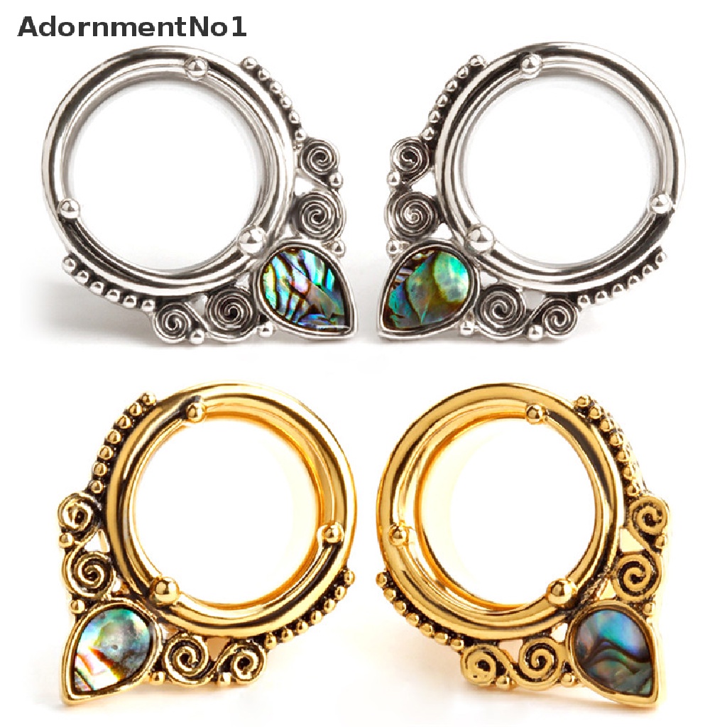 (AdornmentNo1) Ear Plug Pembesar Lubang Tindik Telinga Bahan Stainless Steel Untuk Pria / Wanita