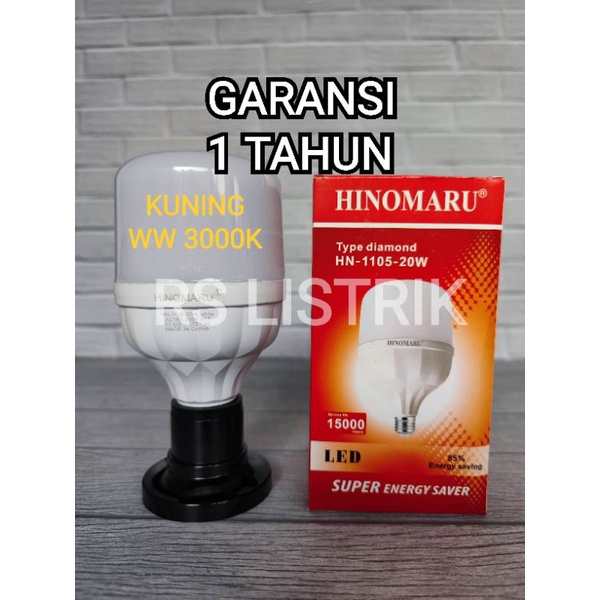 Hinomaru lampu led 20 watt type Diamond HN1105 20W Cahaya KUNING WARM WHITE 3000K