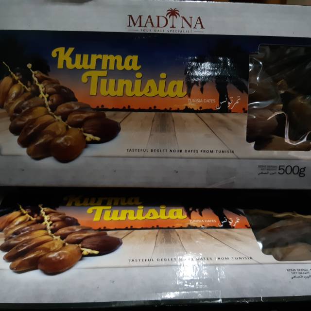 

Kurma Tunisia merk Madina 500 gram