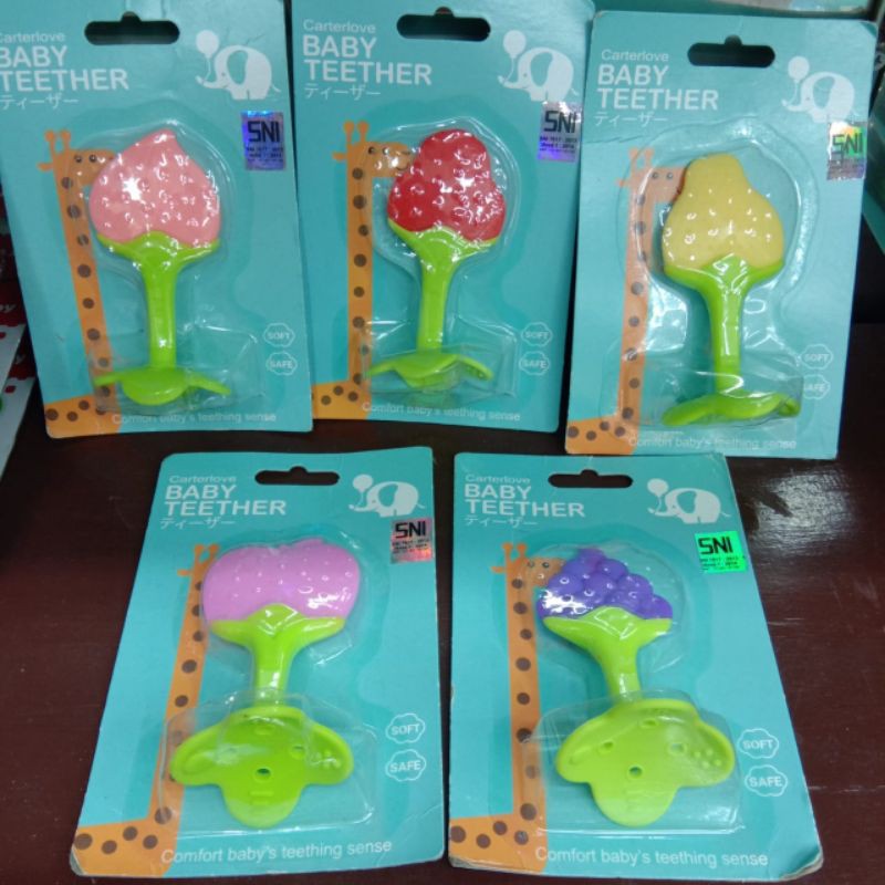 Teether Mainan gigitan bayi bentuk buah BPA Free