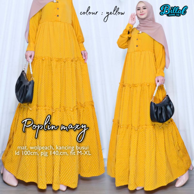 Poplin Maxy By:Bilal/Gamis/Dress/Gamis Murah/Dress Muslim/Fashion Muslim Wanita
