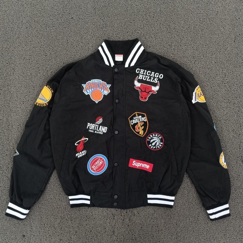 JAKET BOMBER MC.F SUPREME CLUB BASKETBALL BLACK