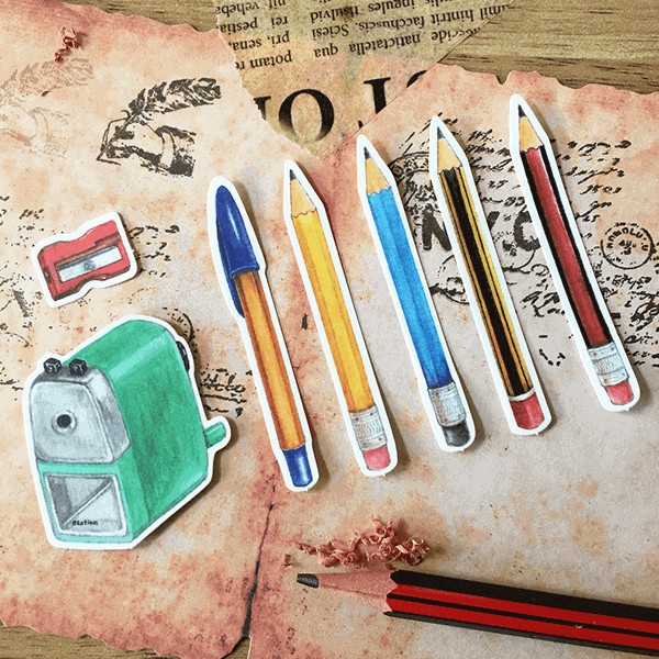 

Asako Stickers Pencil Set