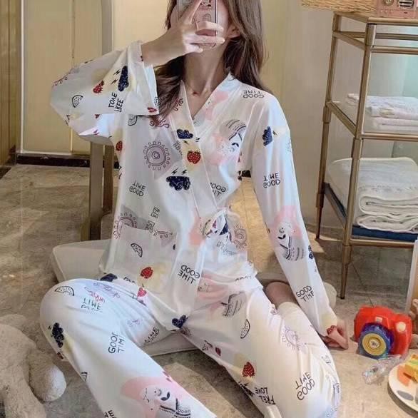 Big Sale Baju tidur wanita set kimono import kaos tebal Big Sale Baju tidur wanita set kimono import kaos tebal