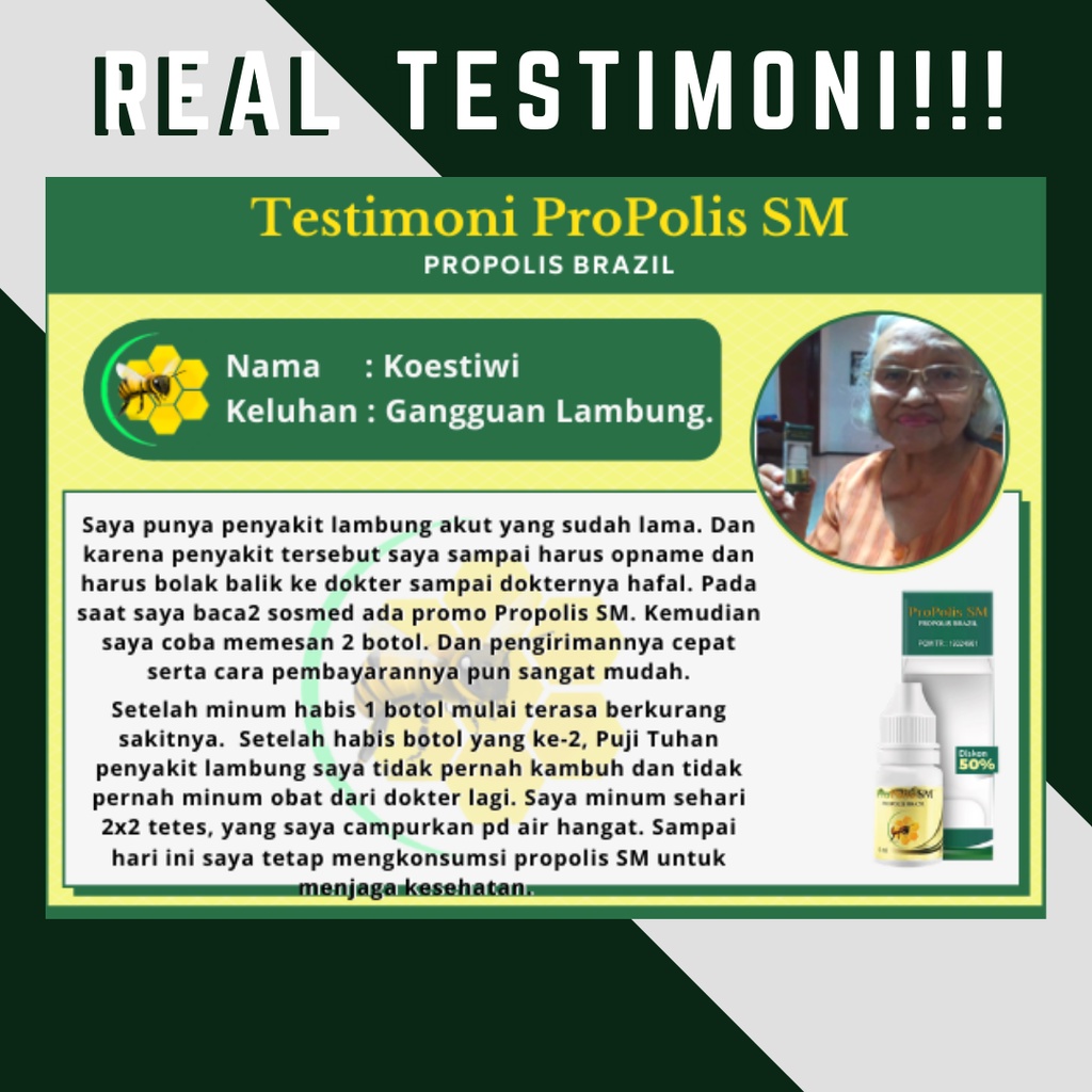 Obat Asam Lambung Kronis Asam Lambung Naik Ke Tenggorokan Maag Kronis Maag Akut Lambung Perih Luka Lambung Radang Lambung Infeksi Lambung Gerd Lambung Menurunkan Asam Lambung Bengkak Perut Kembung Sering Sendawa dgn Propolis Brazil SM Herbal 100% Alami-3