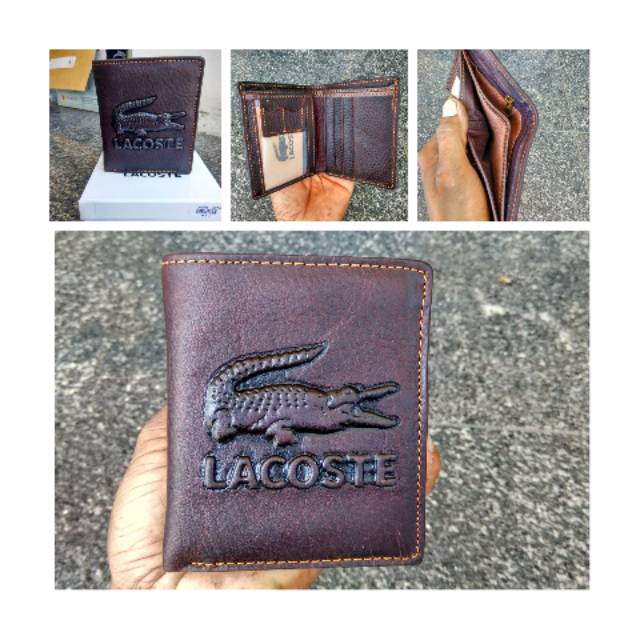 DOMPET PRIA TERLARIS MOTIF LACOSTE TIMBUL