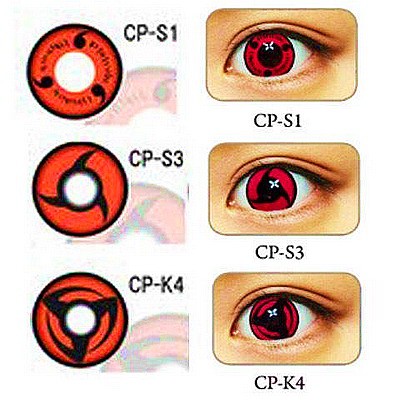 Softlens Geo Crazy Anime Animation Cosplay Naruto Manga Itachi Sasuke Madara Kakashi Uchiha Obito