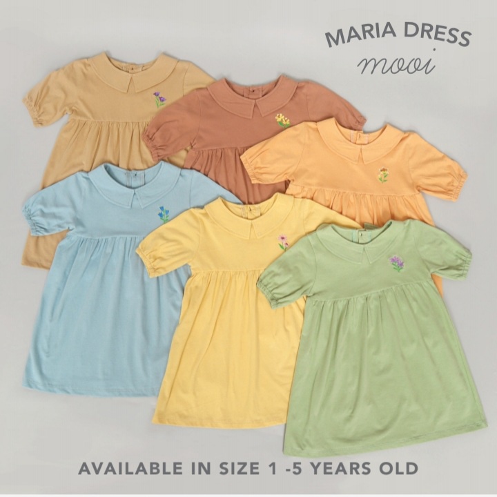 MOOI Maria Dress 1-5 Tahun Dress Anak Perempuan Fashion CBKS