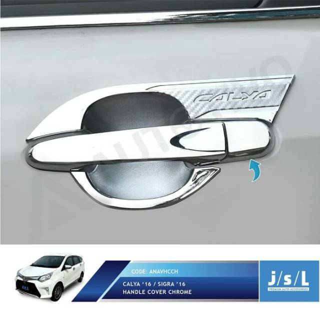COVER HANDLE PEGANGAN PINTU TOYOTA CALYA CROME